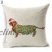 Christmas Dog Linen Cushion Cover Throw Pillow Case Sofa Bed Home Decor Healthy   322897707693